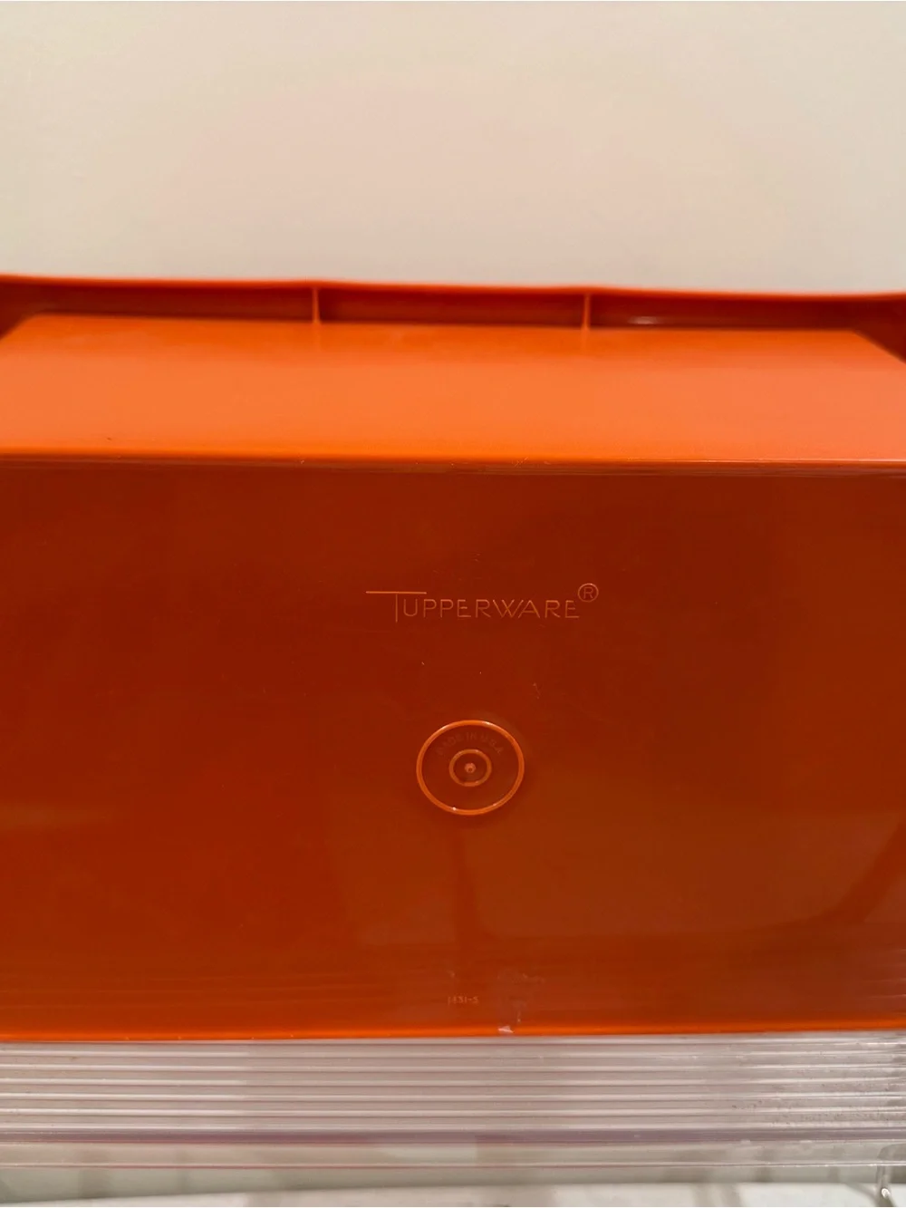 Vintage Orange Tupperware with Handle ~ Great for Travel